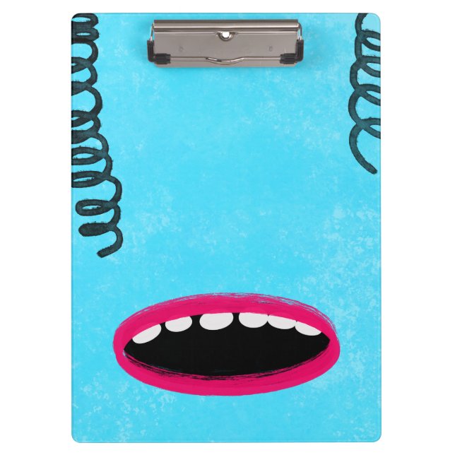 light blue monster Clipboard (Front)