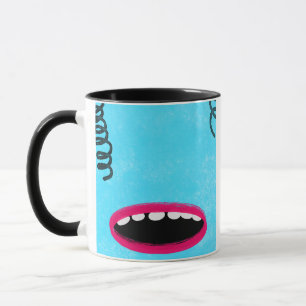 light blue monster mug