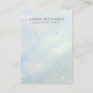 Light Blue Mother of Pearl Jewellery Earring Displ Business Card