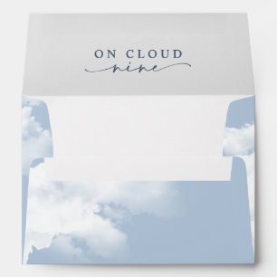 Light Blue "On Cloud Nine" Bachelorette Weekend Envelope