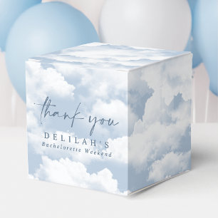 Light Blue "On Cloud Nine" Bachelorette Weekend  Favor Box