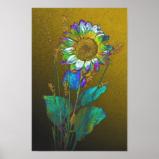 Light blue on yellow poster (Front)