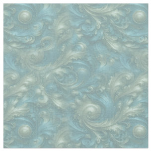 Light Blue-Palette Bronze Gold Barogue wallpaper Fabric