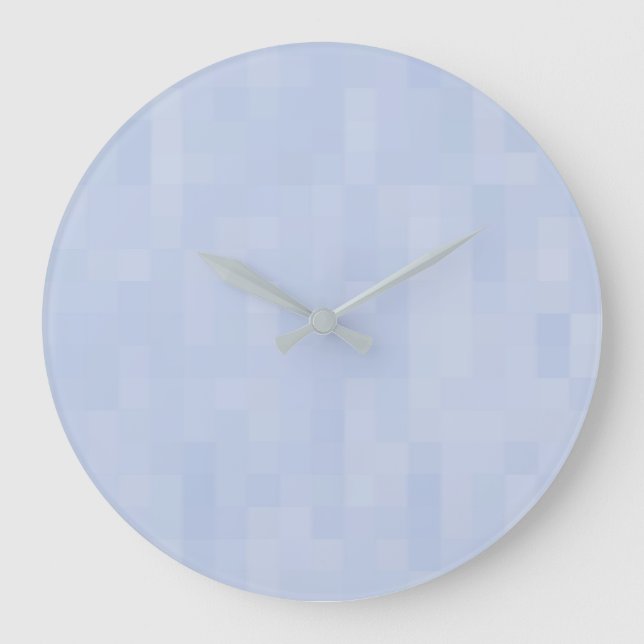 Light blue pattern - large clock (Front)