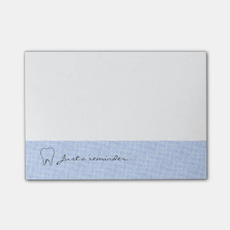 Light Blue Patterned Dental Reminder Post-it Notes