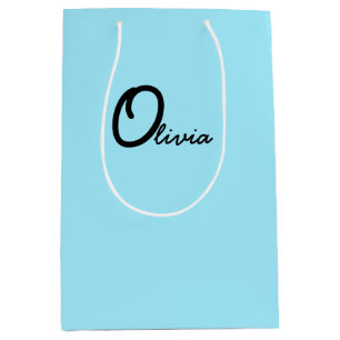 Light Blue Personalized Party Favour Bags