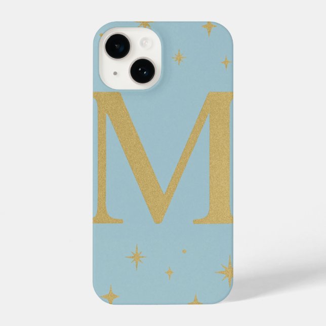 Light Blue Phone Case with Big M Logo and Yellow S (Back)