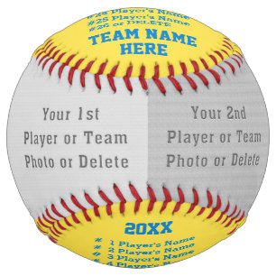 Light Blue PHOTO, Custom Softball, Coach or Player Softball