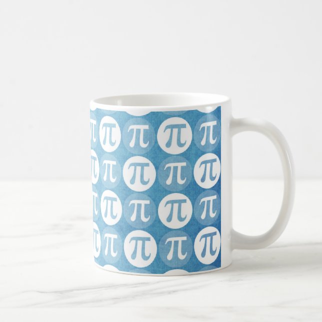 Light Blue Pi Circles Coffee Mug (Right)