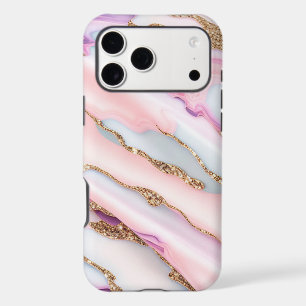 Light Blue Pink Agate Marble Modern Collection