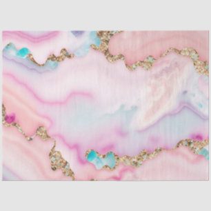 Light Blue Pink Agate Marble Popular Collection Tissue Paper