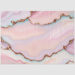Light Blue Pink Marble Agate Modern Collection Tissue Paper