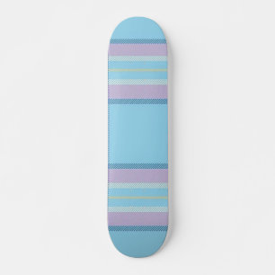 Light Blue Plaid Skateboard
