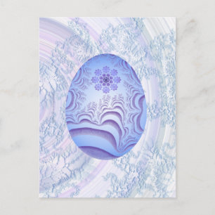Light Blue & Purple Painted Egg Postcard