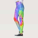 Light Blue & Purple Psychedelic Starburst Tie Dye Leggings<br><div class="desc">These leggings feature a psychedelic tie dye design reminiscent of the 1960s hippie counter culture. Perfect for yoga, running, working out at the gym, or just when you want to wear some cute sexy tights. The colours are light and bright including shades of blue, lavender, green and orange. Far out,...</div>