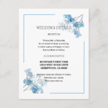 Light Blue Romantic Watercolor Floral Wedding 