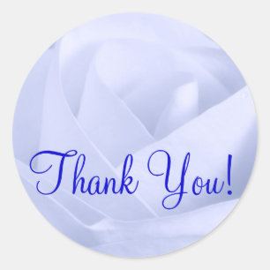 Light Blue Rose, Thank You! Classic Round Sticker