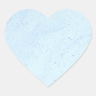 Light Blue Sand Heart Sticker