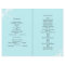 Light Blue Scrollwork Folded Wedding Program