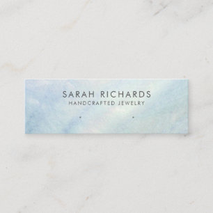 Light Blue Shell Mother of Pearl Earring Display Mini Business Card