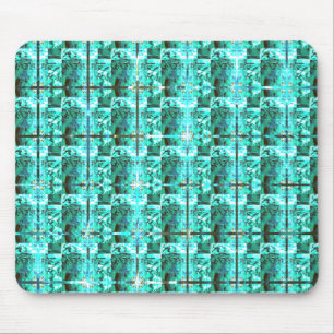 Light blue shiny, squares or image inside of grid? mouse pad