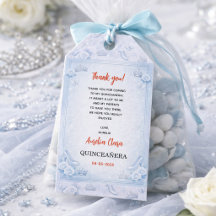 Light Blue Silver Princess Quinceanera Birthday