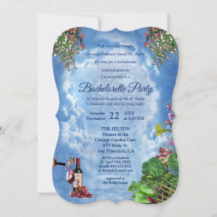 Light Blue Sky & Clouds Bachelorette Invitation