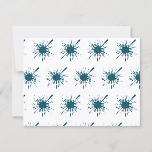 Light Blue Snow burst Christmas Postcard