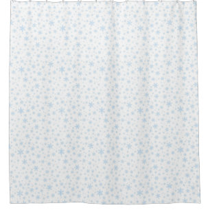 Light Blue Snowflakes on White
