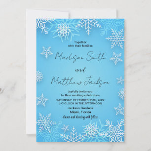 Light Blue Snows Wedding Invitations