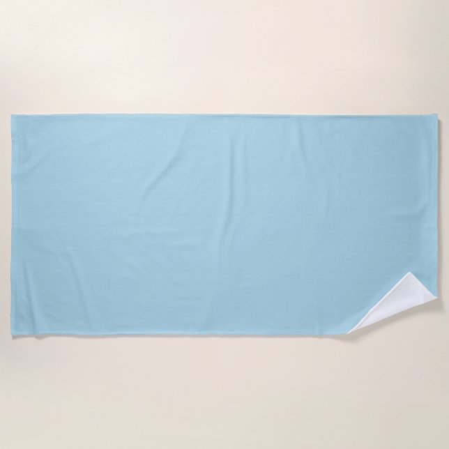 Light Blue Solid Colour Beach Towel (Front)