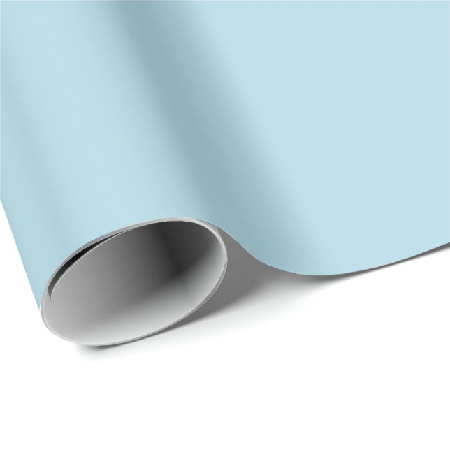 Light Blue Solid Colour | Classic Elegant Wrapping Paper (Roll Corner)