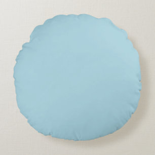 Light Blue Solid Colour Round Pillow