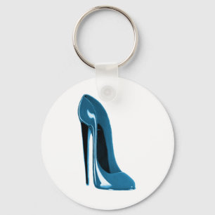 Light Blue Stiletto Shoe Keychain