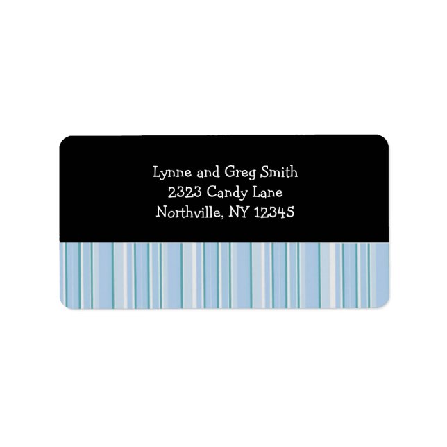 Light Blue Stripe Pattern Label (Front)