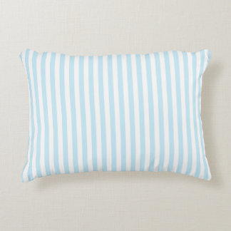 Light Blue Striped Accent Pillow