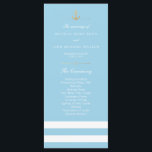 Light Blue Striped Nautical Program Rack Cards<br><div class="desc">Customize this Stylish Modern Nautical Wedding Program Cards. Don't forget to personalize the back side too. Light Blue and white striped design, set as a template for an easy customization. Blue colour of this design is customizable and can be changed to any other colour, you can change it by changing...</div>