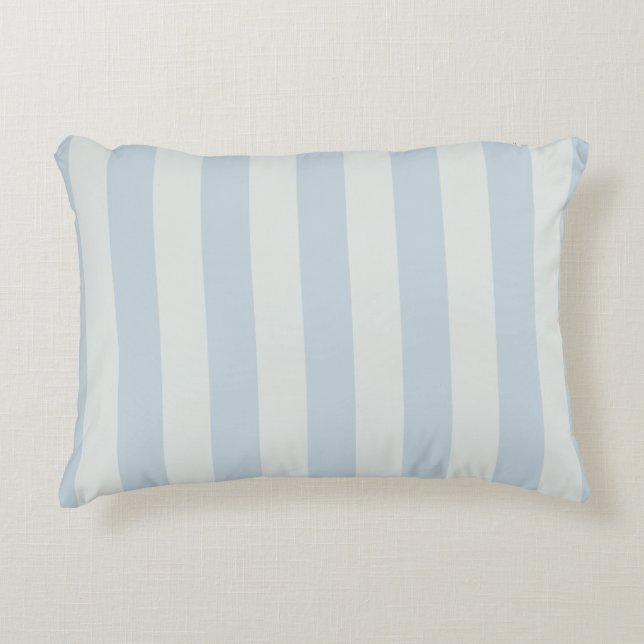 Light Blue Stripes Accent Pillow (Front)