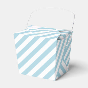 Light Blue Stripes Favor Box