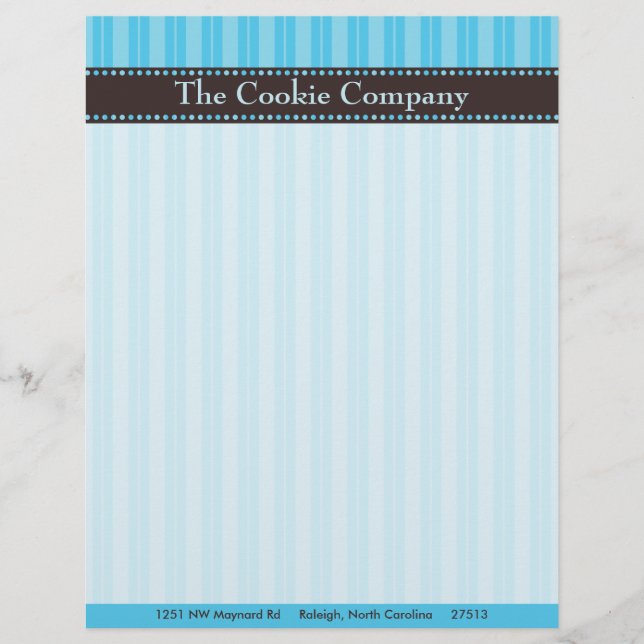 Light Blue Stripes Letterhead (Front)
