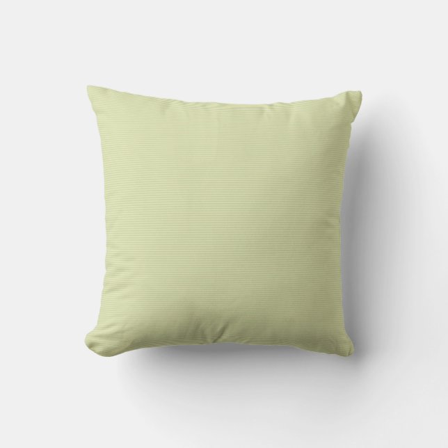 Light Blue Stripes Over Yellow Throw Pillow (Front)