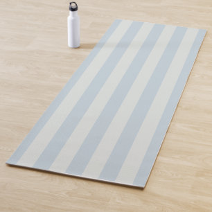 Light Blue Stripes Yoga Mat