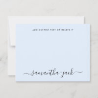Light Blue Stylish Script Elegant Minimalist