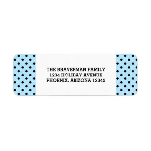 Light Blue Sweet Polka Dot Holiday Address Labels
