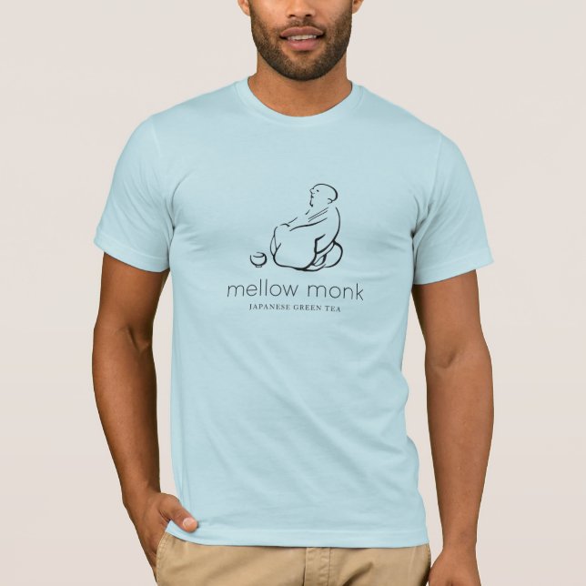 Light blue T-shirt with Mellow Monk logo (Front)