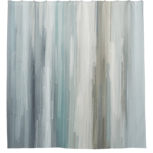 Light Blue Teal Grey Brown Abstract Stripe (Front)