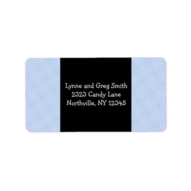 Light Blue Textured Background Label (Front)