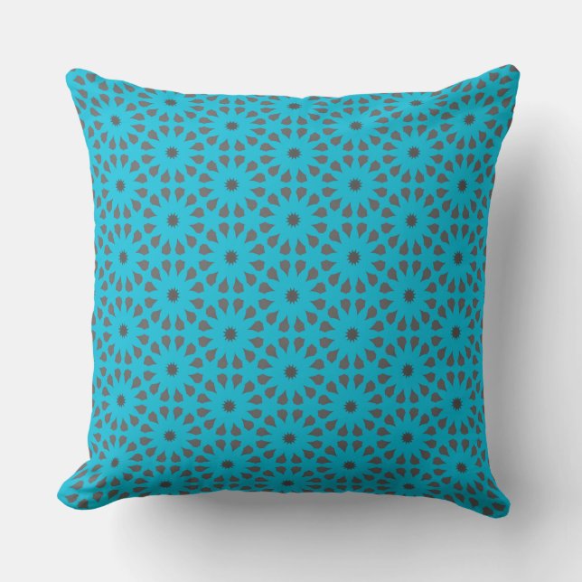 Light Blue  Throw Pillow (Front)