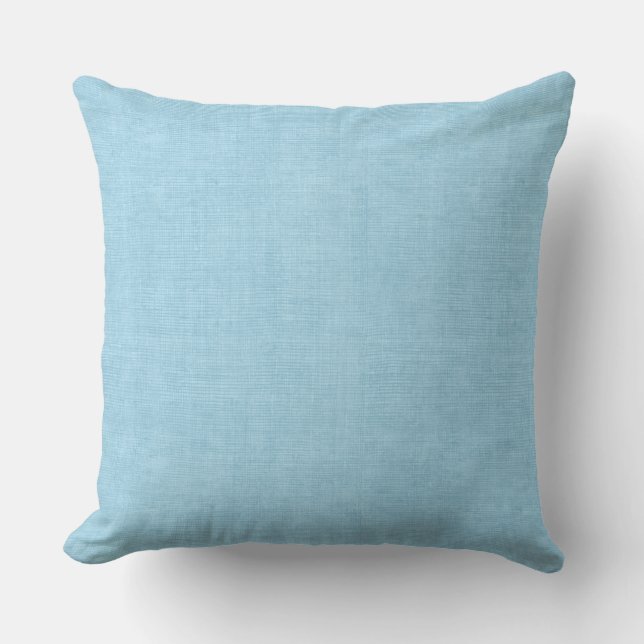 Light Blue Throw Pillow (Front)