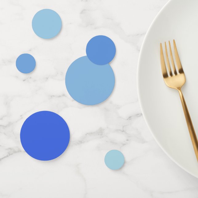 Light Blue to Royal Blue Gradient  Tropical Ocean  Confetti (Group)